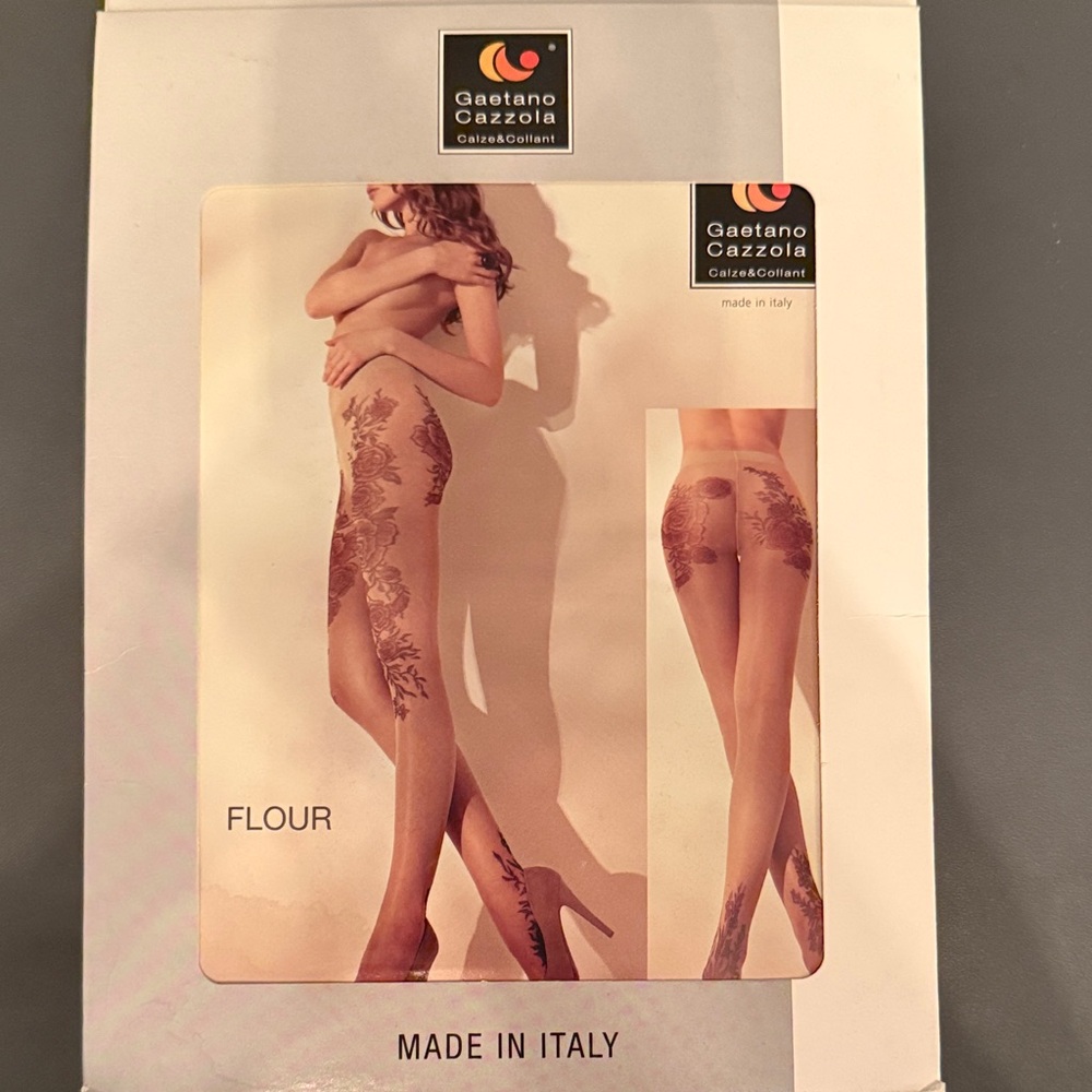 Gaetano Cazzola Floral Patterned Tattoo Tights